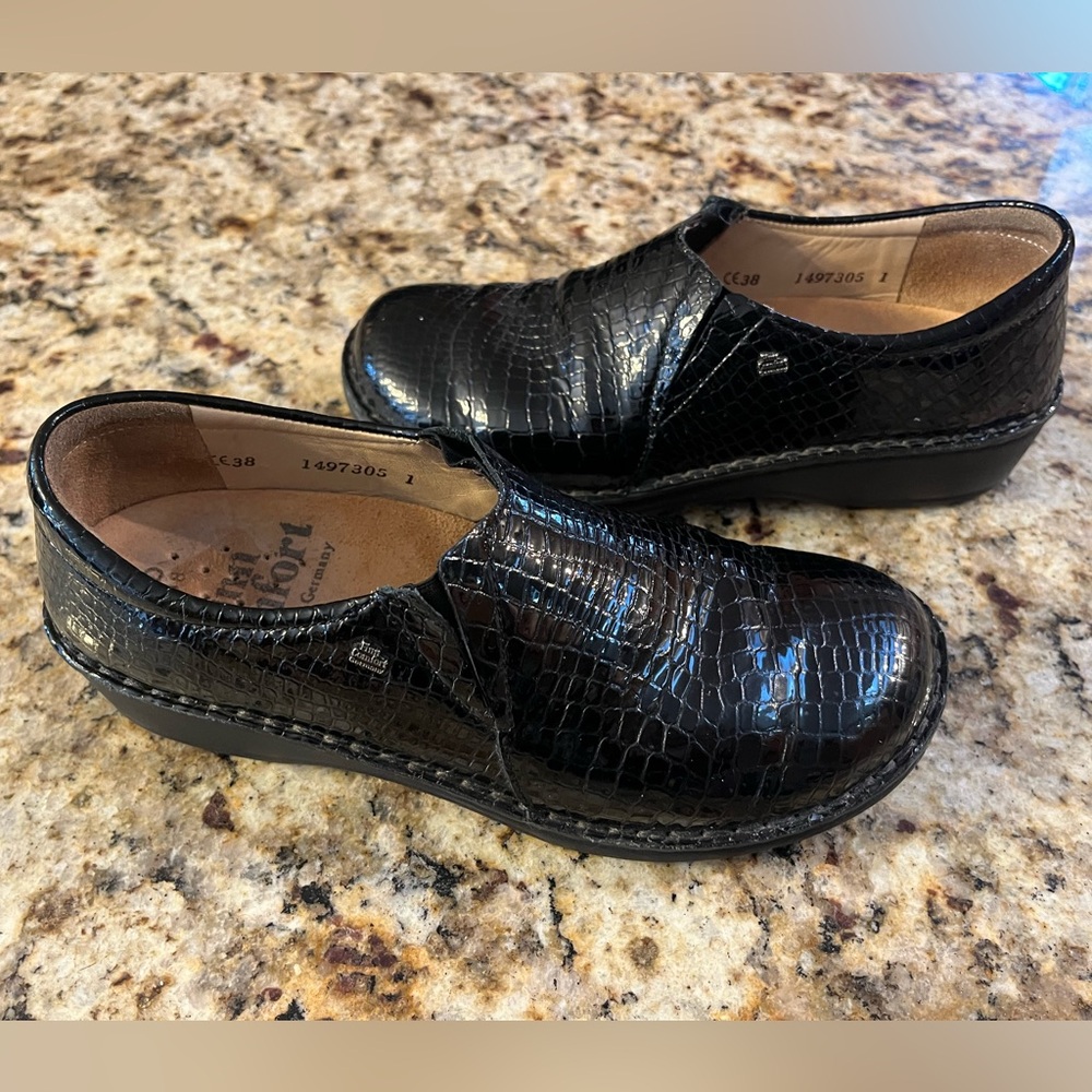 Finn comfort 38 women’s Black Patent Leather Loafers - Picture 3 of 5